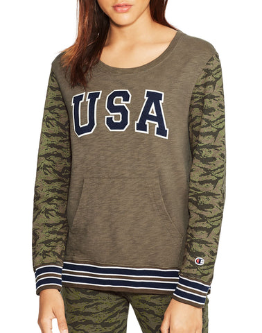 Champion Women’s Europe French Terry Camo Sweatshirt