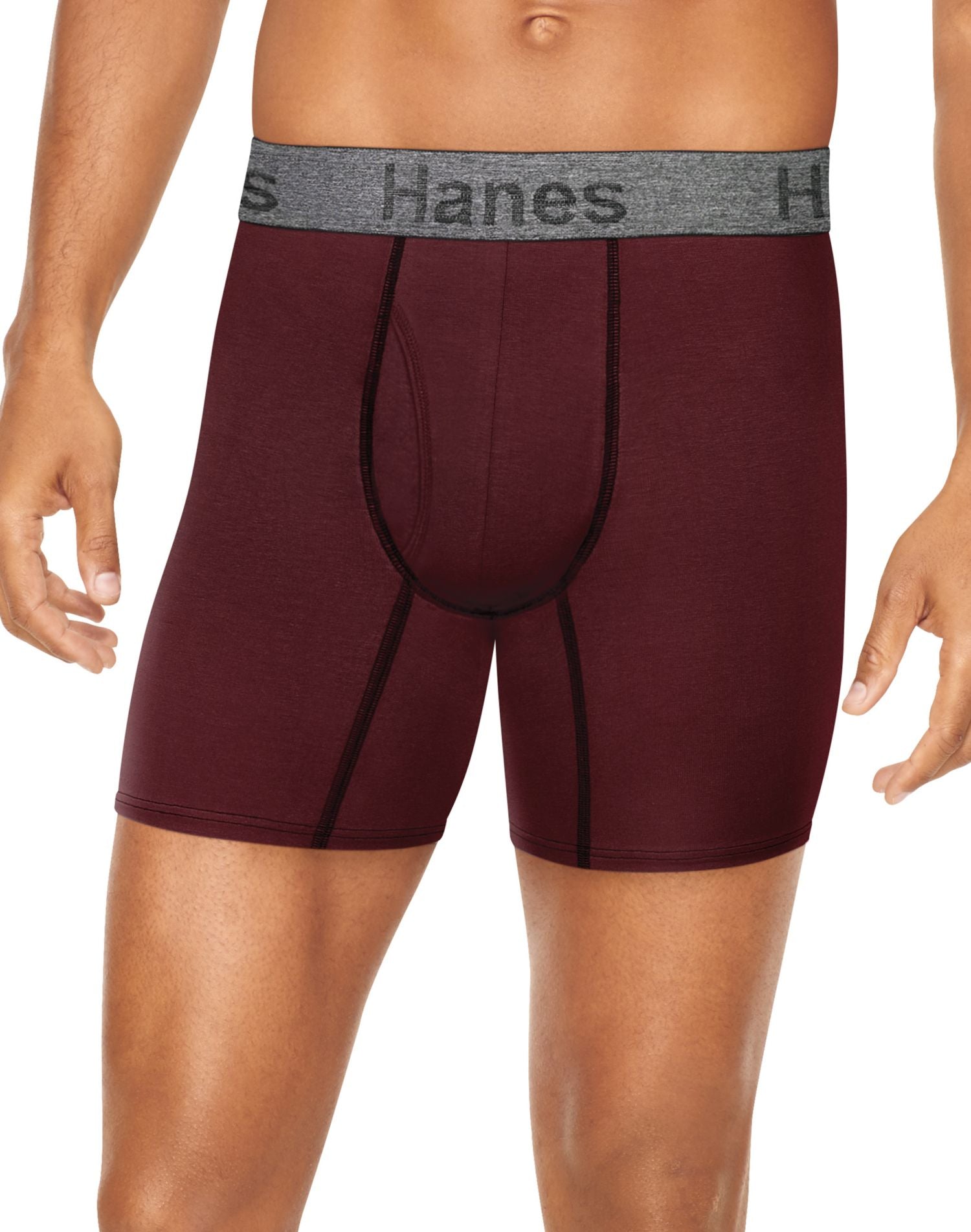CFFBC3 Hanes Mens Comfort Flex Fit Ultra Soft Cotton Stretch Boxer Briefs 3 Pack