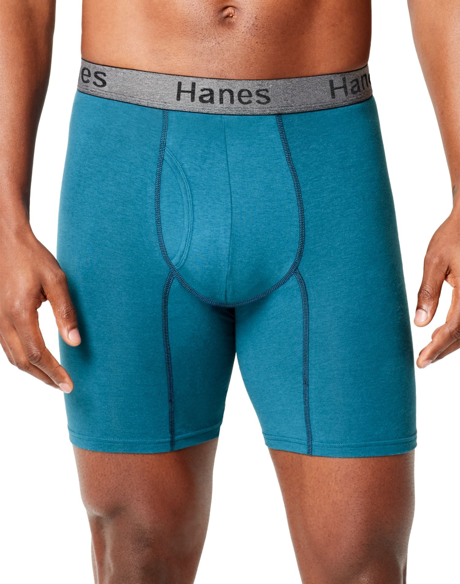 CFFLC3 - Hanes Mens Comfort Flex Fit Ultra Soft Cotton Stretch Long Leg Boxer  Briefs 3-Pack