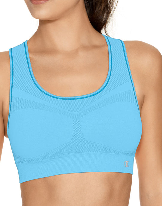 Champion Double Dry Women's Seamless Racer-Back Medium Control Sports Bra