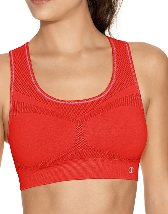 Champion Double Dry Women's Seamless Racer-Back Medium Control Sports Bra