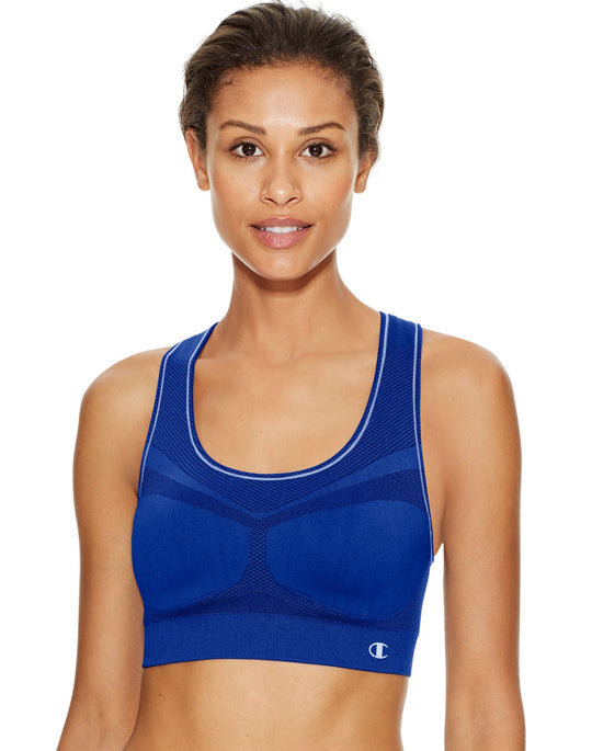 Champion Double Dry Women's Seamless Racer-Back Medium Control Sports Bra