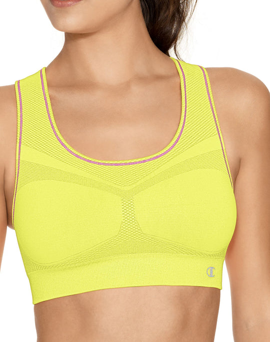 Champion Double Dry Women's Seamless Racer-Back Medium Control Sports Bra