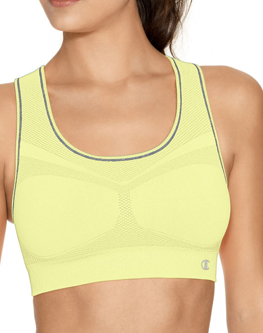 Champion Double Dry Women's Seamless Racer-Back Medium Control Sports Bra
