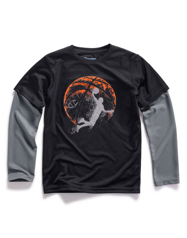 Champion Boys Active Performance Hangdown Long Sleeve Tee