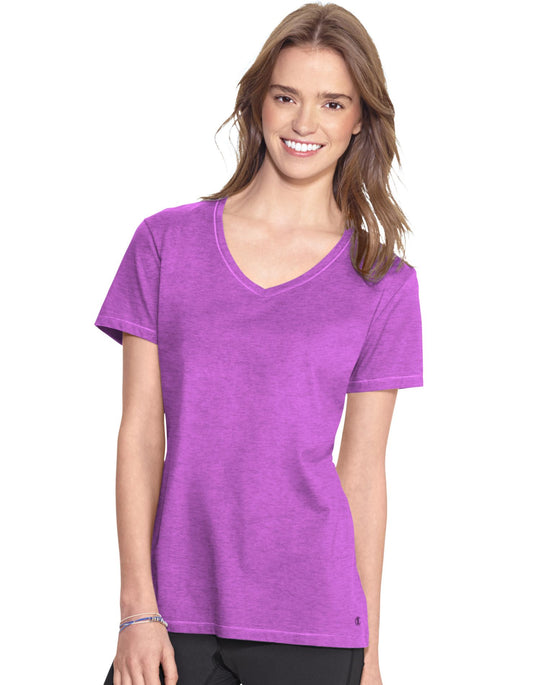 Champion Women`s Authentic Jersey V-Neck Tee