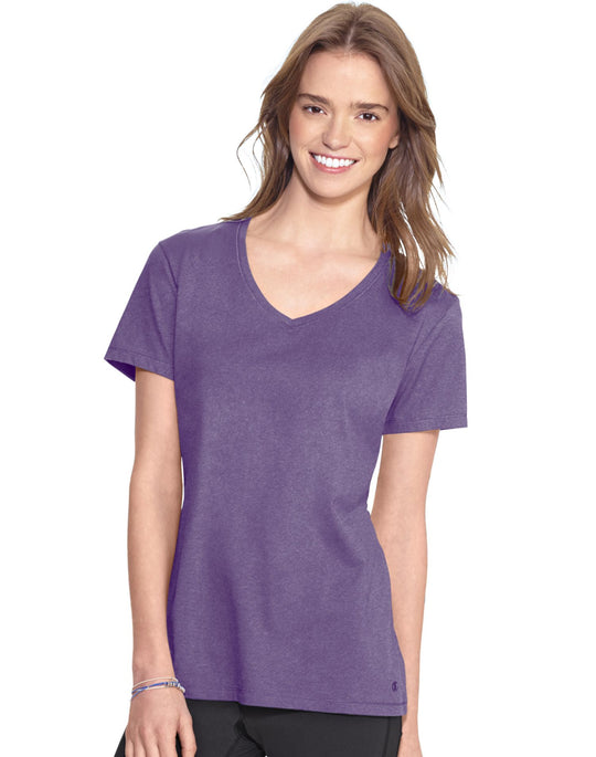 Champion Women`s Authentic Jersey V-Neck Tee