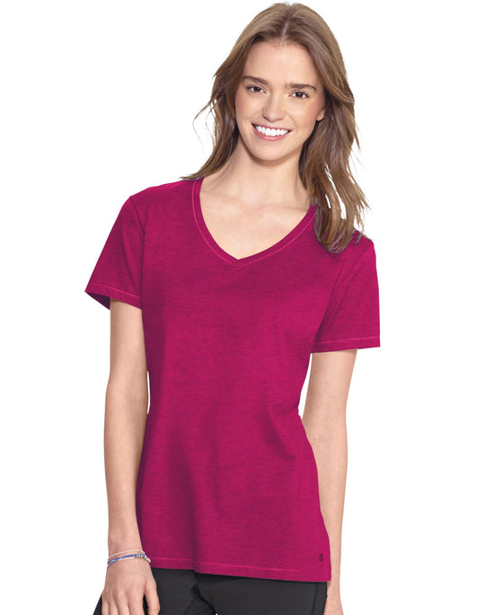 Champion Women`s Authentic Jersey V-Neck Tee