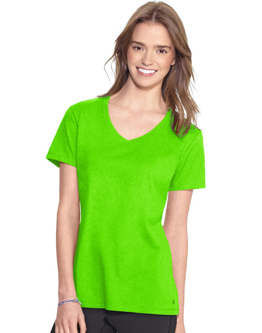 Champion Women`s Authentic Jersey V-Neck Tee