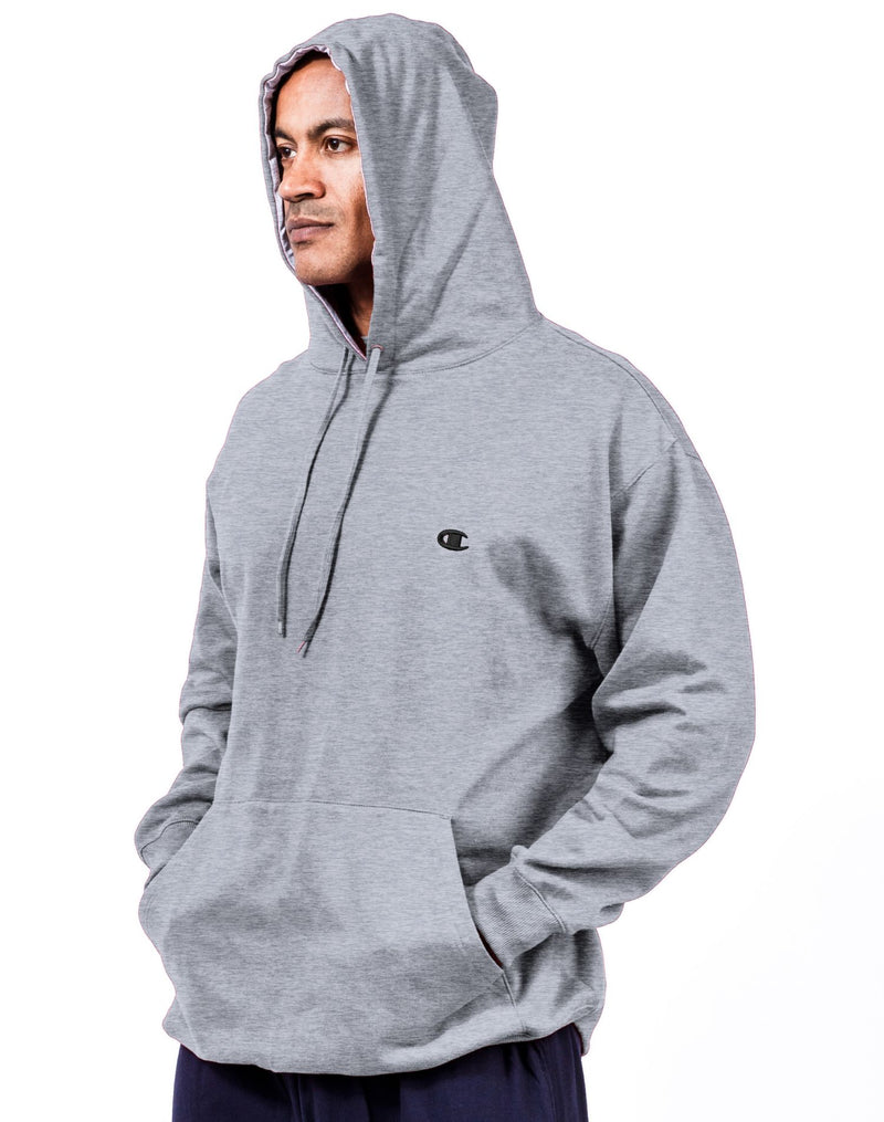 Champion Big & Tall Men`s Pullover Fleece Hoodie with Contrast Liner