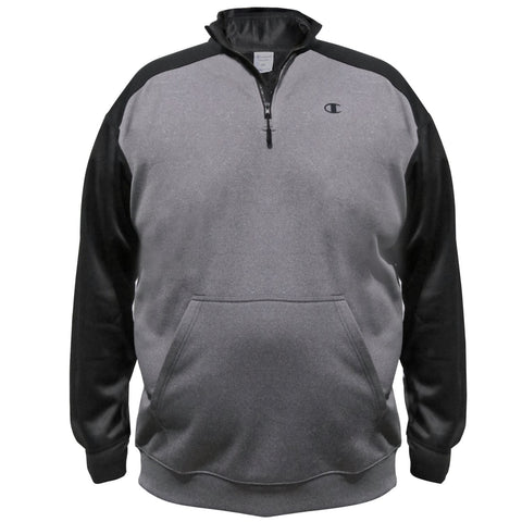 Champion Mens Big & Tall Performance Pieced 1/4 Zip