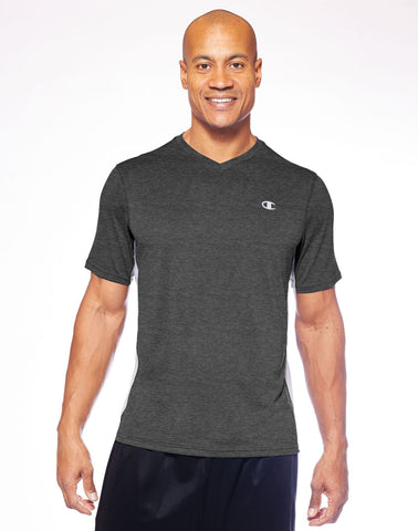 Champion Mens Vapor Big & Tall Performance Heather V-Neck Tee