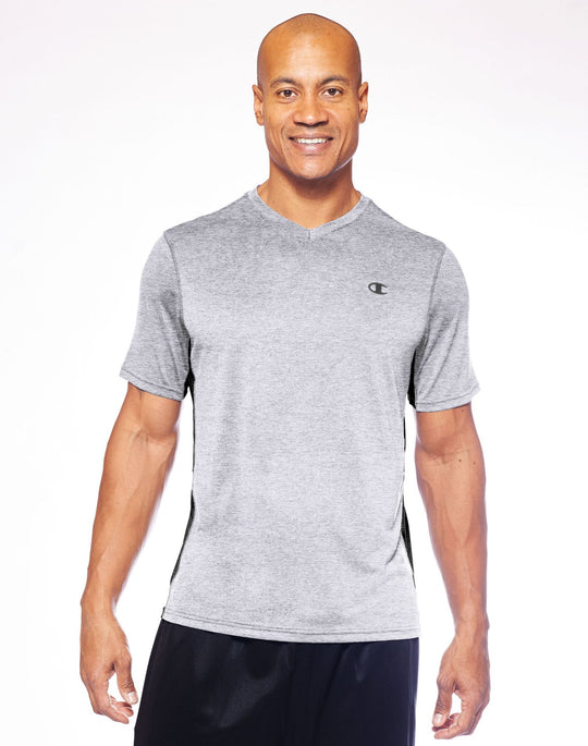 Champion Mens Vapor Big & Tall Performance Heather V-Neck Tee