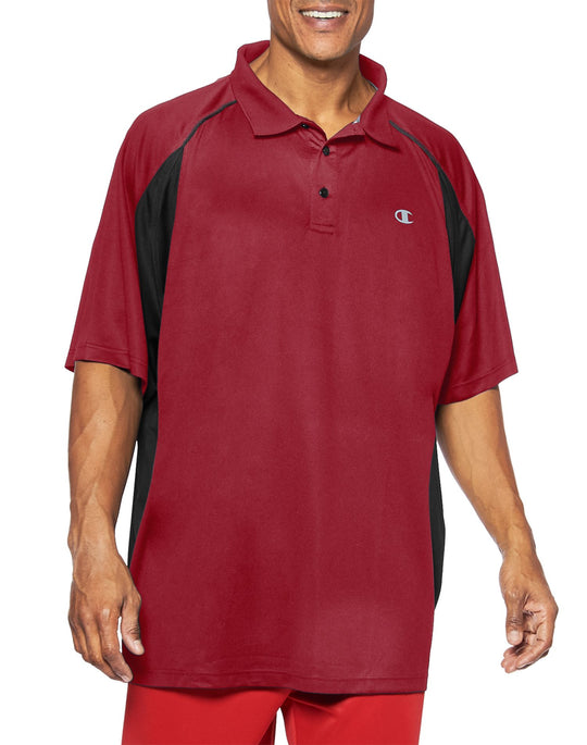 Champion Big & Tall Men`s Performance Birdseye Polo