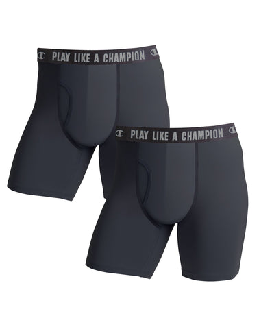Champion Mens Ultra Lightweight 2-Pack Regular Leg Boxer Brief