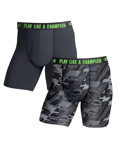 Champion Mens Ultra Lightweight 2-Pack Regular Leg Boxer Brief