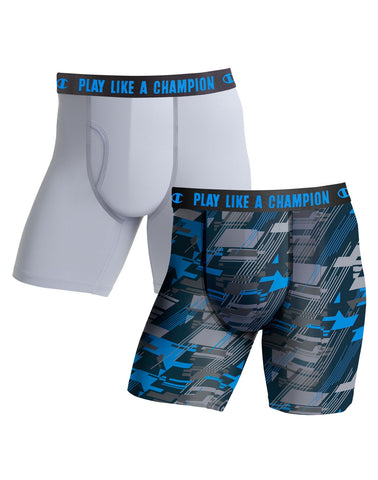 Champion Mens Ultra Lightweight 2-Pack Regular Leg Boxer Brief