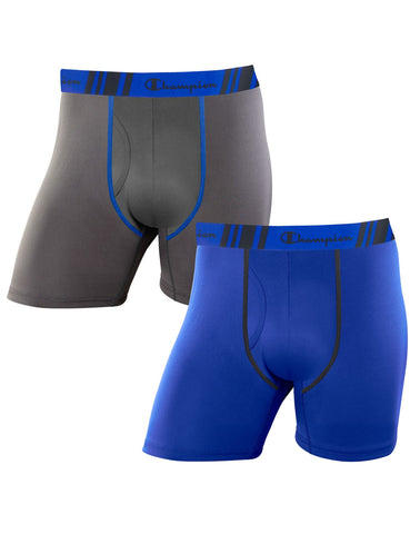 Champion Mens Tech Performance 2-Pack Regular Leg Boxer Brief