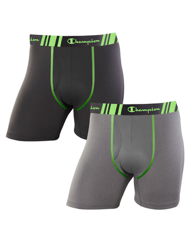 Champion Mens Tech Performance 2-Pack Regular Leg Boxer Brief