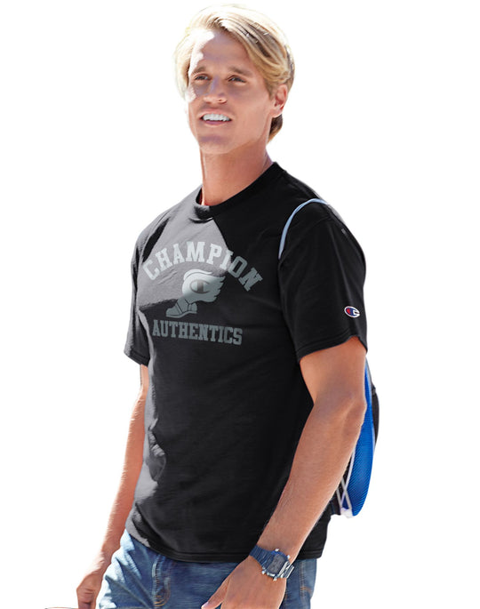 Champion Men`s Cotton-Rich Graphic T Shirt