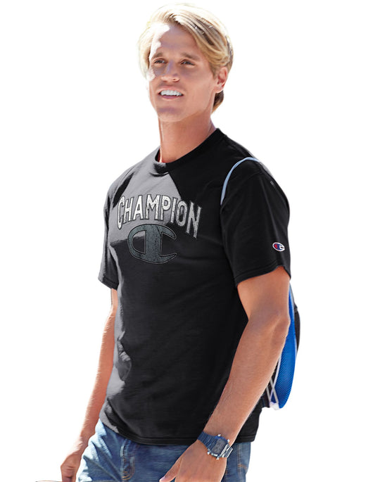 Champion Men`s Cotton-Rich Graphic T Shirt