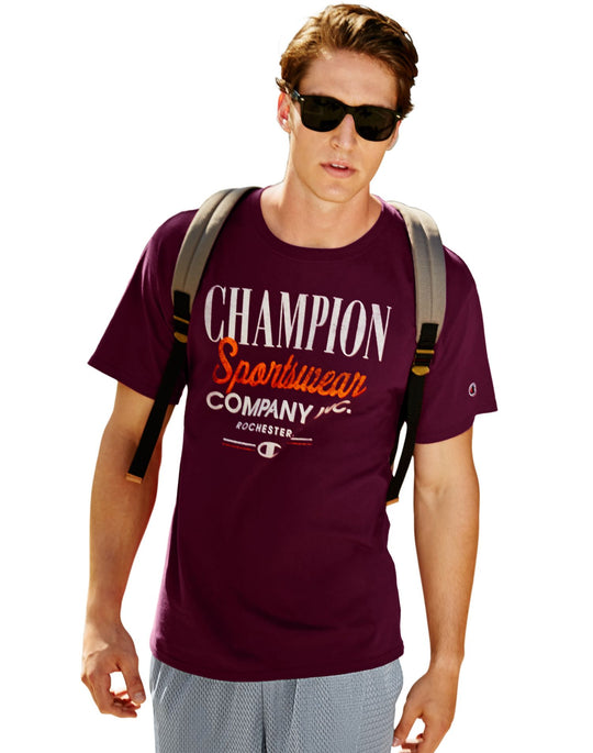 Champion Men`s Cotton-Rich Graphic T Shirt