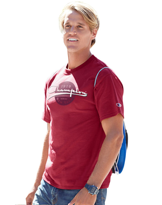Champion Men`s Cotton-Rich Graphic T Shirt