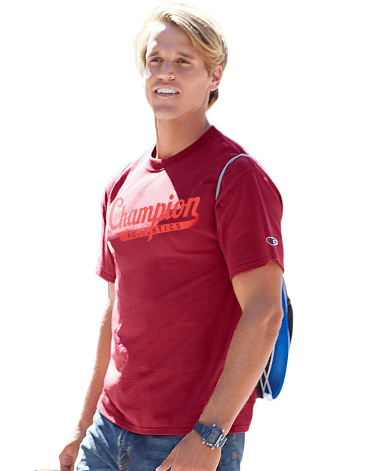 Champion Men`s Cotton-Rich Graphic T Shirt