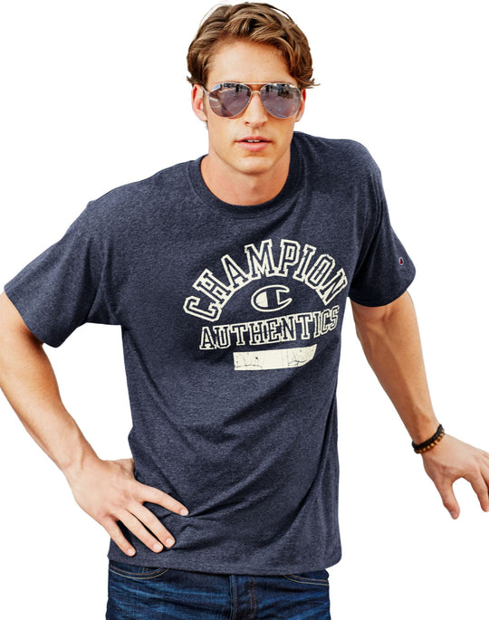 Champion Men`s Cotton-Rich Graphic T Shirt