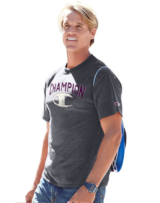 Champion Men`s Cotton-Rich Graphic T Shirt