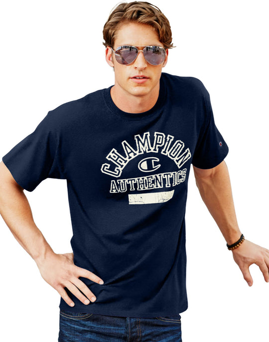 Champion Men`s Cotton-Rich Graphic T Shirt