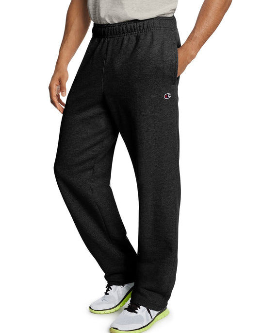Champion Men`s Powerblend Fleece Open Bottom Pants