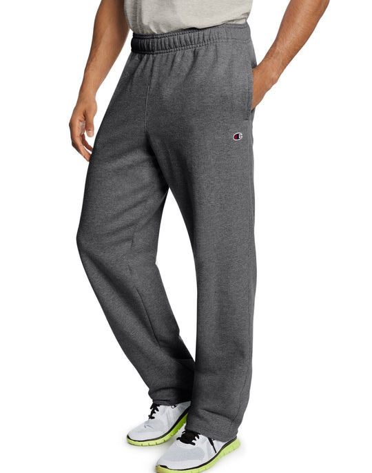 Champion Men`s Powerblend Fleece Open Bottom Pants