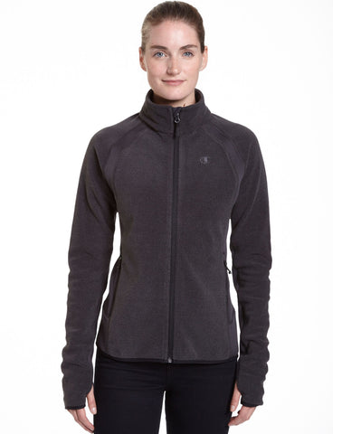Champion Womens Plus Textured Microfleece Fleece Jacket