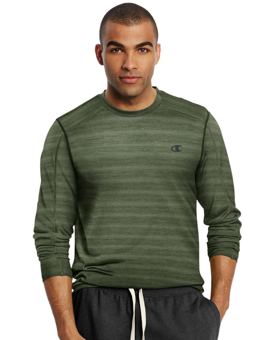 Champion Men`s Vapor Heather Long-Sleeve Tee