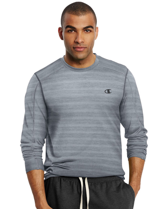 Champion Men`s Vapor Heather Long-Sleeve Tee