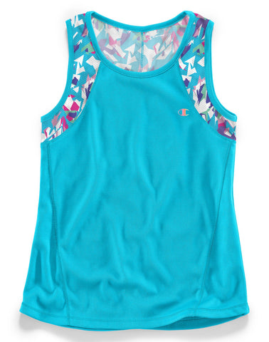 Champion Little Girls Tank With Printed Mesh