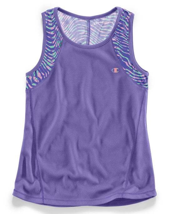 Champion Little Girls Tank With Printed Mesh