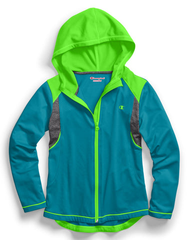 Champion Girl’s Colorblock Hi-Lo Full-Zip Jacket