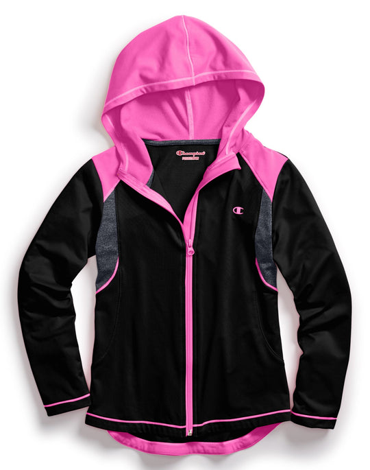 Champion Girl’s Colorblock Hi-Lo Full-Zip Jacket