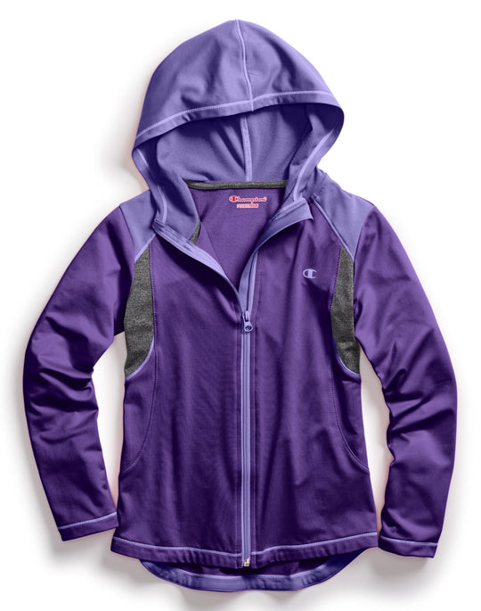 Champion Girl’s Colorblock Hi-Lo Full-Zip Jacket