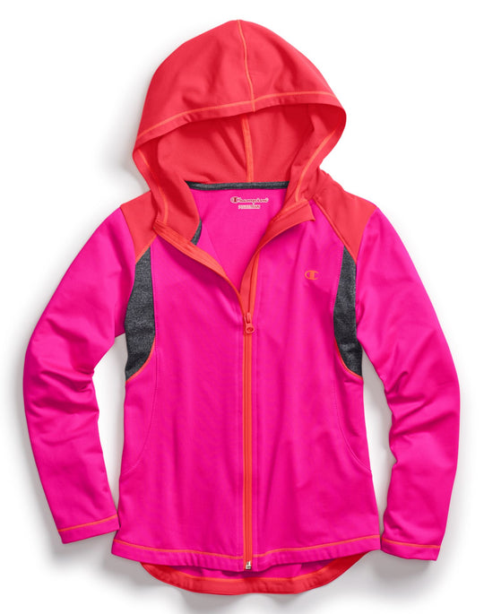 Champion Girl’s Colorblock Hi-Lo Full-Zip Jacket