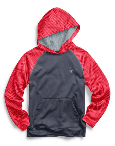 Champion Boys Tech Fleece Printed Pullover Hoodie