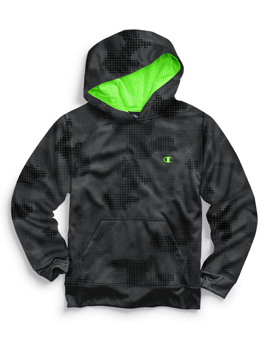 Champion Boys Tech Fleece Geo Camo Print Hoodie