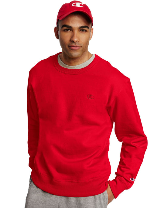 Champion Men`s Powerblend Fleece Pullover Crew