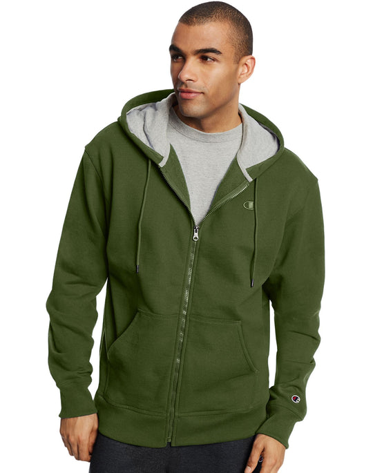 Champion Men`s Powerblend Fleece Full Zip Jacket