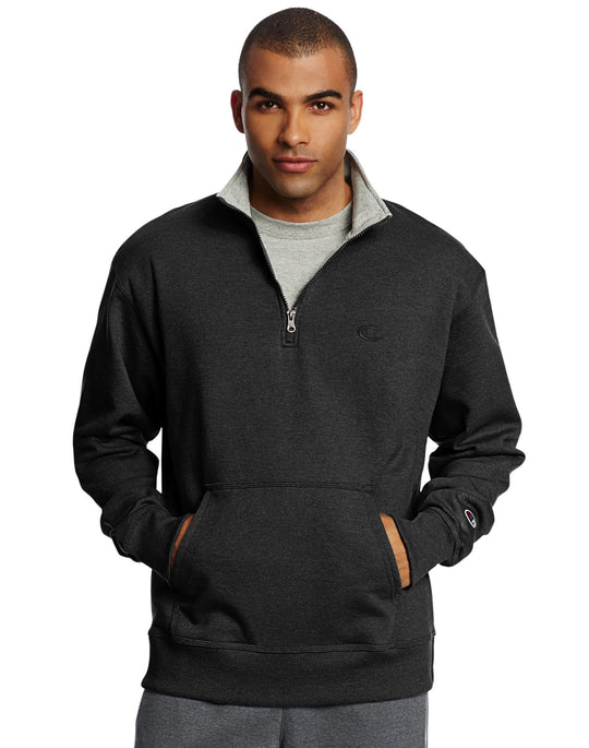 Champion Men`s Powerblend Fleece 1/4 Zip Pullover