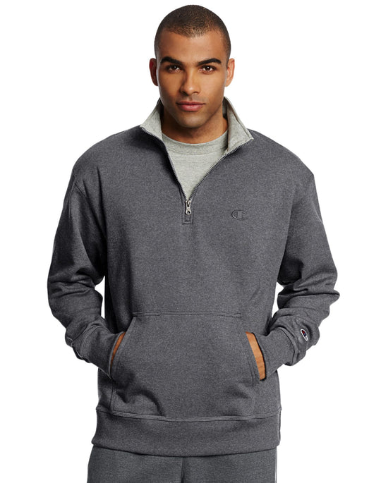 Champion Men`s Powerblend Fleece 1/4 Zip Pullover