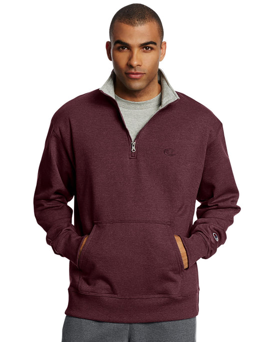 Champion Men`s Powerblend Fleece 1/4 Zip Pullover