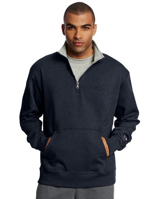 Champion Men`s Powerblend Fleece 1/4 Zip Pullover